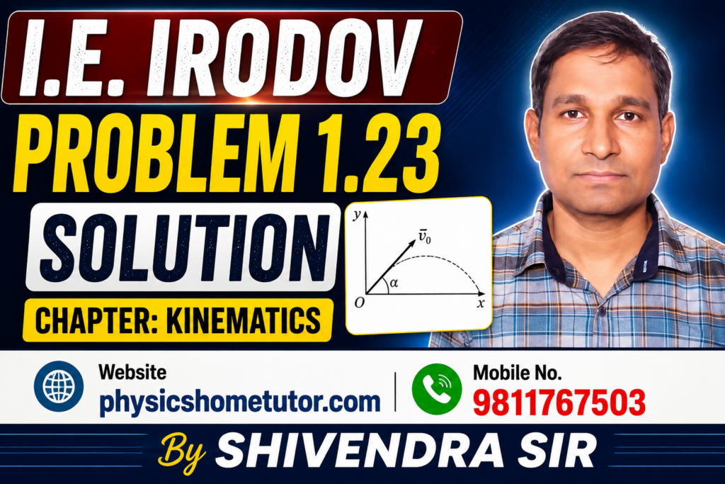 I.E. Irodov Problem 1.23 Solution | Kinematics Chapter | Complete Physics Explanation