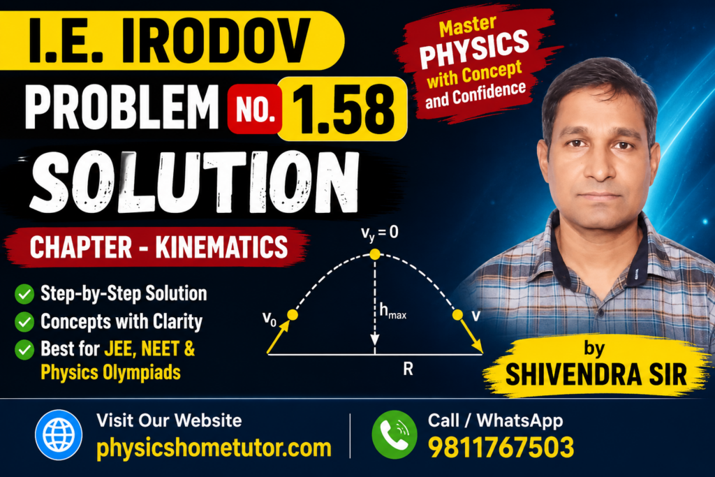 I.E. Irodov Problem 1.58 Solution