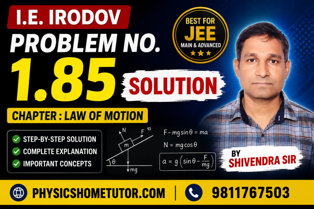 I.E. Irodov Problem No. 1.85 Solution