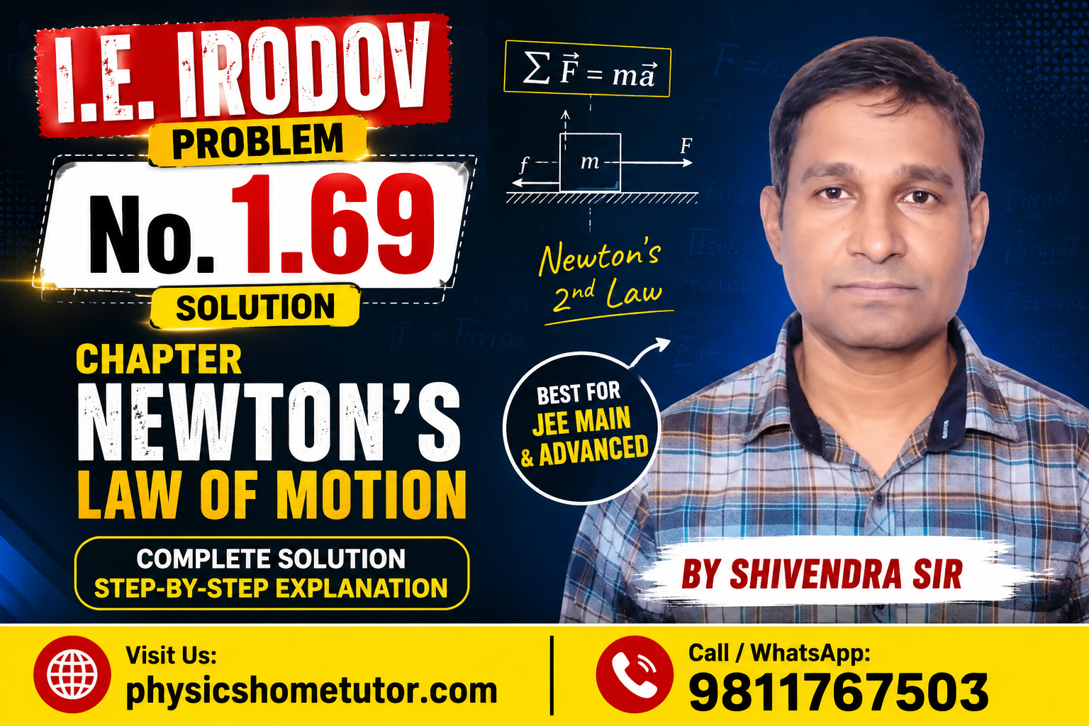 IE Irodov Problem No. 1.69 Solution