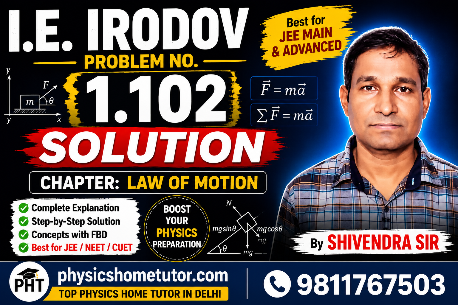 I.E. Irodov Problem No. 1.102 Solution I.E. Irodov Problem No. 1.102 Solution