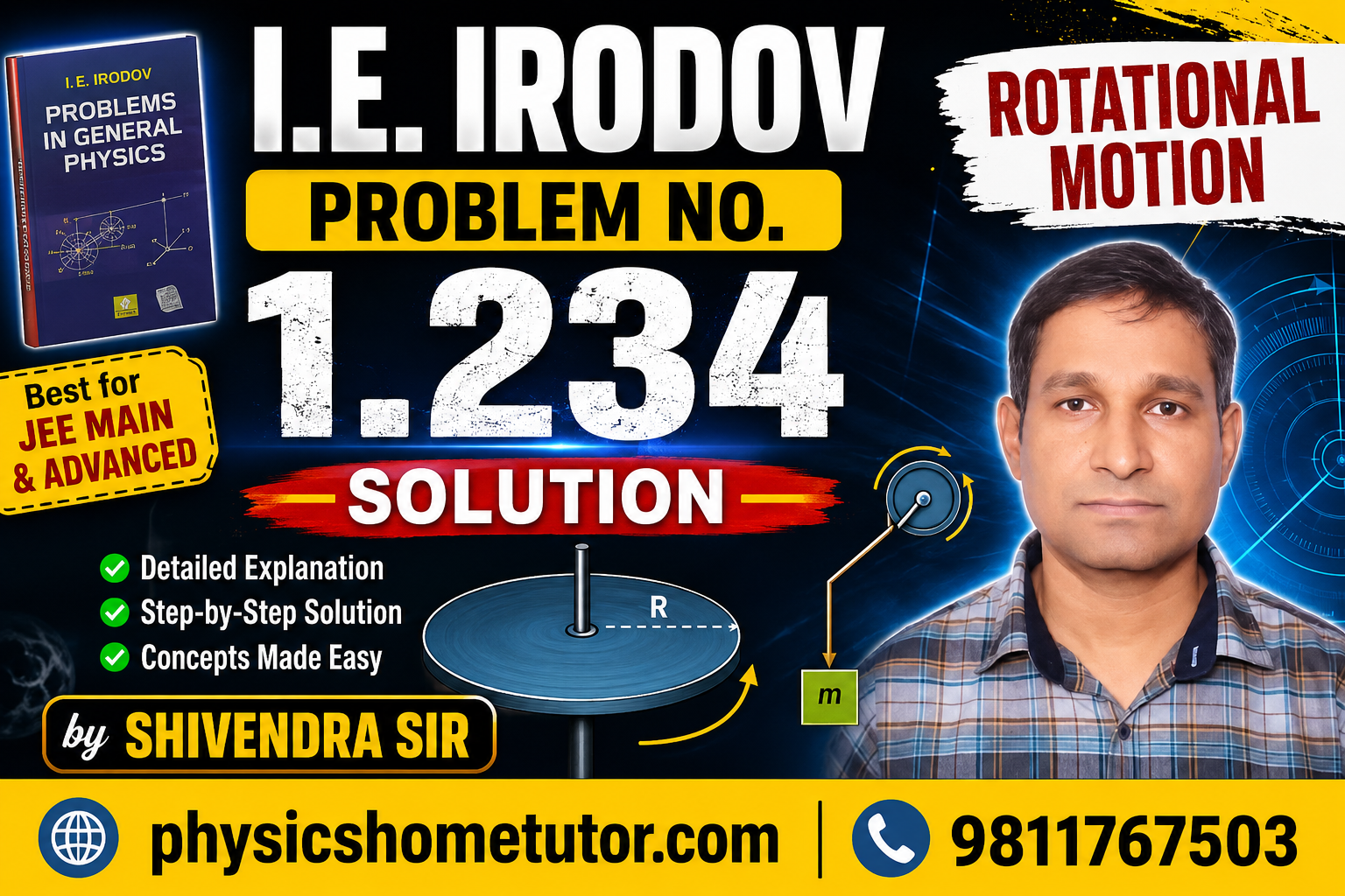 I.E. Irodov Problem No. 1.234 Solution Rotational Motion (2) I.E. Irodov Problem No. 1.234 Solution