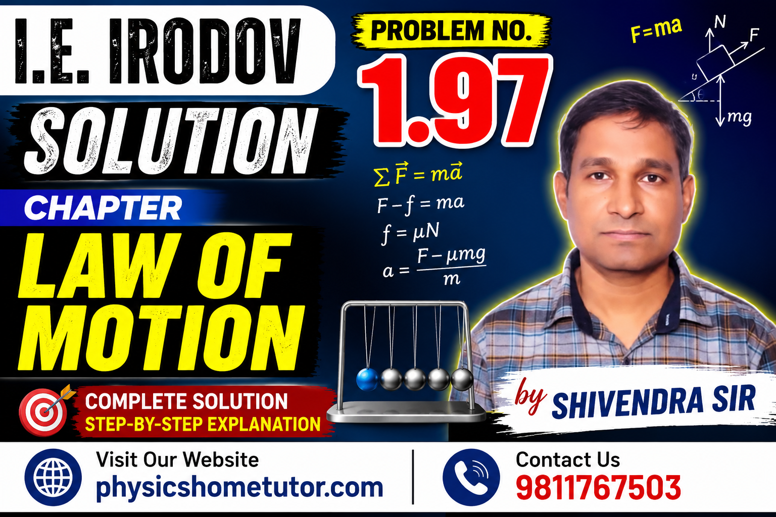 I.E. Irodov Problem No. 1.97 Solution I.E. Irodov Problem No. 1.97 Solution